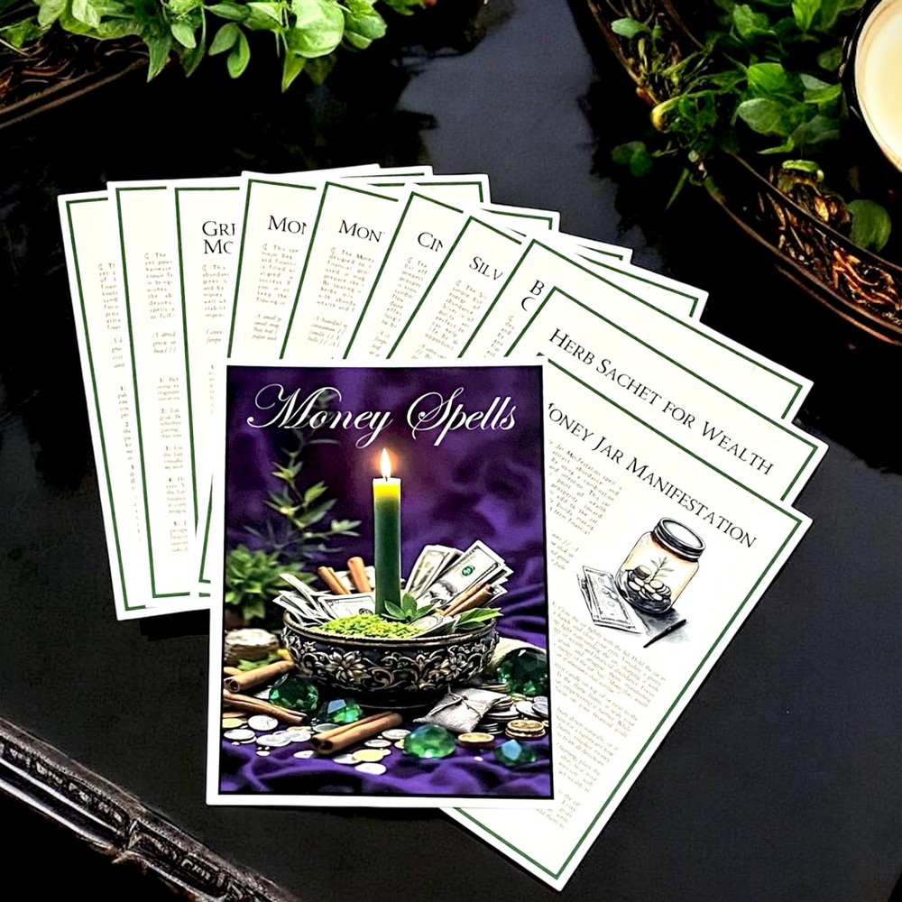 5X7 Money Spells Card Set
